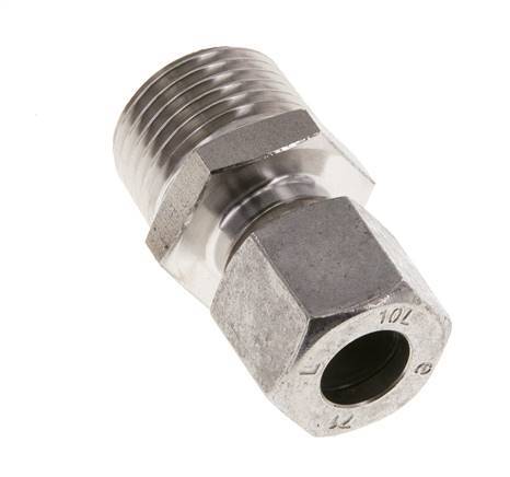 10L & R1/2'' Stainless Steel Straight Cutting Fitting with Male Threads 315 bar ISO 8434-1