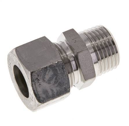 15L & R1/2'' Stainless Steel Straight Cutting Fitting with Male Threads 315 bar ISO 8434-1