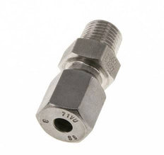 6L & R1/4'' Stainless Steel Straight Cutting Fitting with Male Threads 630 bar ISO 8434-1