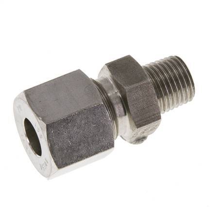 10L & R1/4'' Stainless Steel Straight Cutting Fitting with Male Threads 630 bar ISO 8434-1