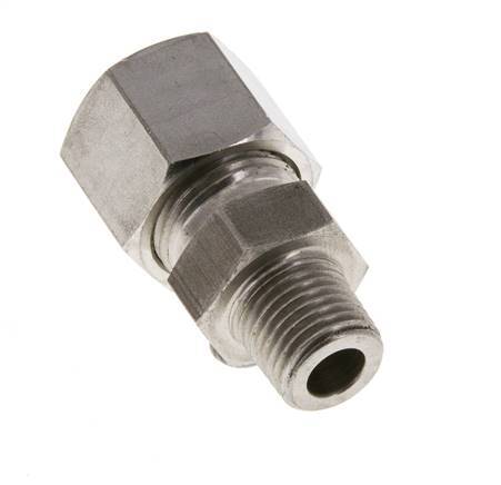 10L & R1/4'' Stainless Steel Straight Cutting Fitting with Male Threads 630 bar ISO 8434-1