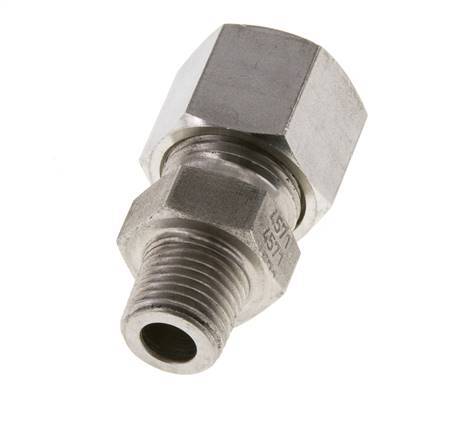 10L & R1/4'' Stainless Steel Straight Cutting Fitting with Male Threads 630 bar ISO 8434-1