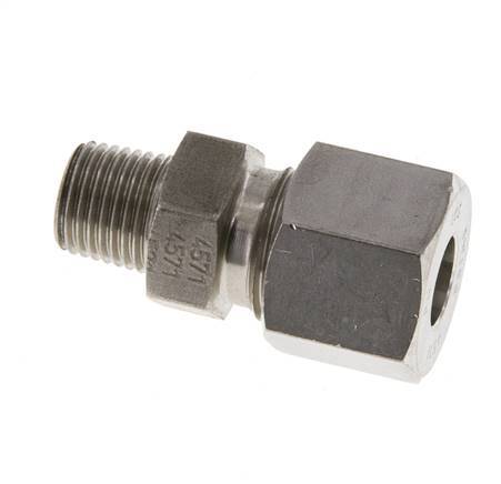 10L & R1/4'' Stainless Steel Straight Cutting Fitting with Male Threads 630 bar ISO 8434-1