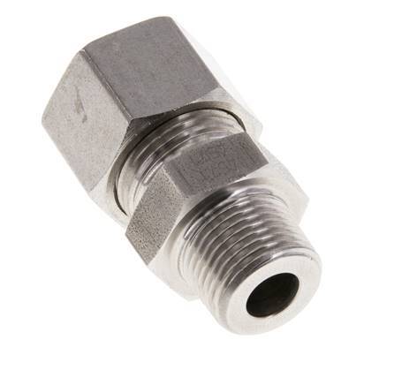 12L & R3/8'' Stainless Steel Straight Cutting Fitting with Male Threads 630 bar ISO 8434-1