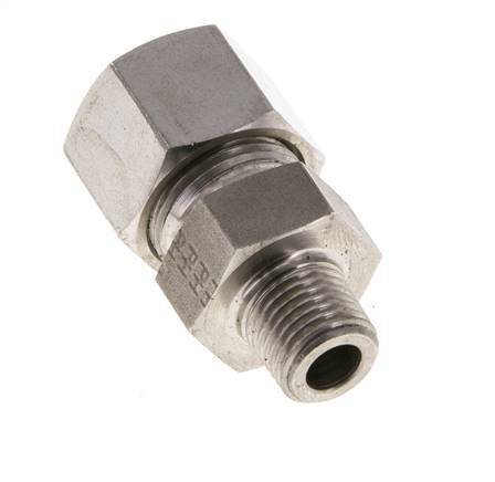 12L & R1/4'' Stainless Steel Straight Cutting Fitting with Male Threads 630 bar ISO 8434-1