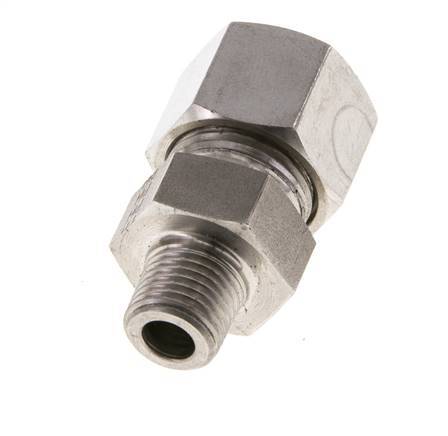 12L & R1/4'' Stainless Steel Straight Cutting Fitting with Male Threads 630 bar ISO 8434-1