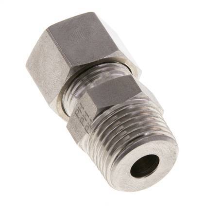 12L & R1/2'' Stainless Steel Straight Cutting Fitting with Male Threads 630 bar ISO 8434-1