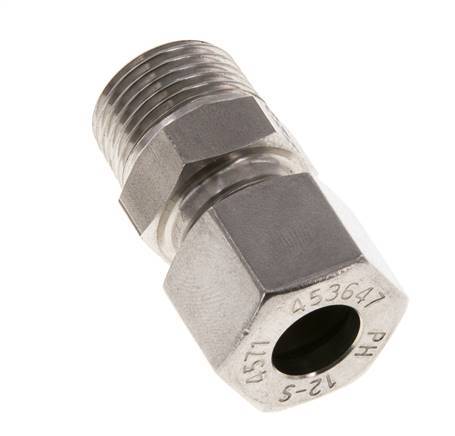 12L & R1/2'' Stainless Steel Straight Cutting Fitting with Male Threads 630 bar ISO 8434-1