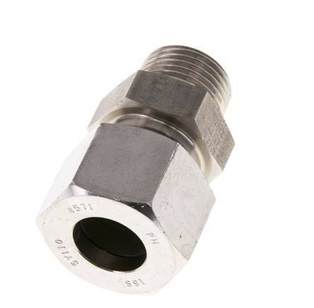 16L & R1/2'' Stainless Steel Straight Cutting Fitting with Male Threads 400 bar ISO 8434-1