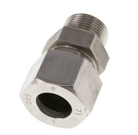 20L & R3/4'' Stainless Steel Straight Cutting Fitting with Male Threads 400 bar ISO 8434-1