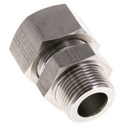 25L & R1'' Stainless Steel Straight Cutting Fitting with Male Threads 400 bar ISO 8434-1