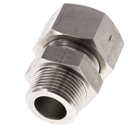 25L & R1'' Stainless Steel Straight Cutting Fitting with Male Threads 400 bar ISO 8434-1
