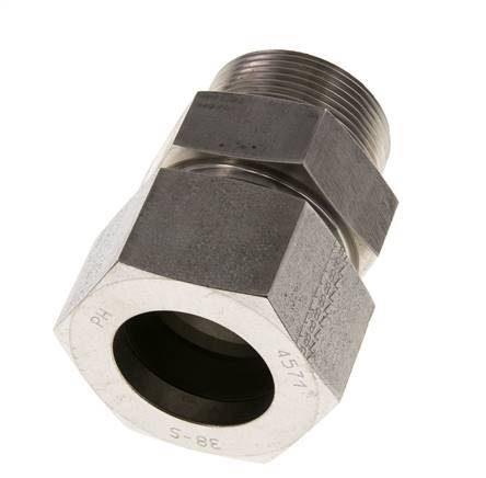 38L & R1-1/2'' Stainless Steel Straight Cutting Fitting with Male Threads 315 bar ISO 8434-1