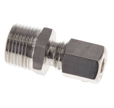 6L & R3/8'' Stainless Steel Straight Compression Fitting with Male Threads 315 bar ISO 8434-1