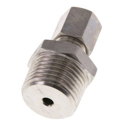 6L & R1/2'' Stainless Steel Straight Compression Fitting with Male Threads 315 bar ISO 8434-1