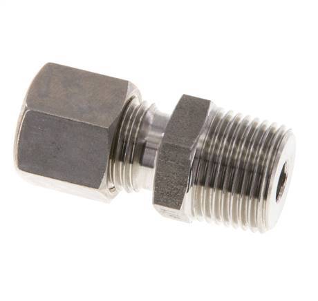 8L & R3/8'' Stainless Steel Straight Compression Fitting with Male Threads 315 bar ISO 8434-1