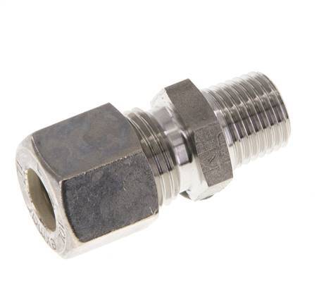 10L & R1/4'' Stainless Steel Straight Compression Fitting with Male Threads 315 bar ISO 8434-1