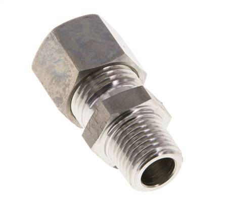 10L & R1/4'' Stainless Steel Straight Compression Fitting with Male Threads 315 bar ISO 8434-1