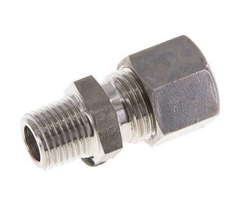 10L & R1/4'' Stainless Steel Straight Compression Fitting with Male Threads 315 bar ISO 8434-1