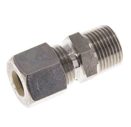 10L & R3/8'' Stainless Steel Straight Compression Fitting with Male Threads 315 bar ISO 8434-1
