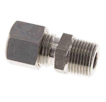 Straight Thread Compression 10L & R3/8'' Stainless Steel Straight Compression Fitting with Male ...