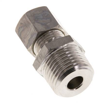 10L & R1/2'' Stainless Steel Straight Compression Fitting with Male Threads 315 bar ISO 8434-1