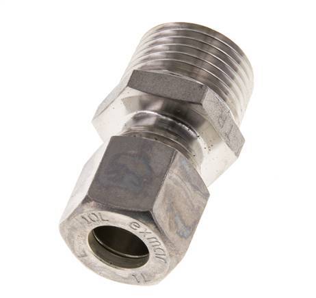 10L & R1/2'' Stainless Steel Straight Compression Fitting with Male Threads 315 bar ISO 8434-1