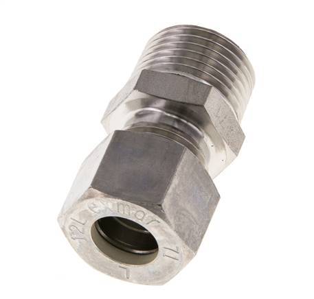 12L & R1/2'' Stainless Steel Straight Compression Fitting with Male Threads 315 bar ISO 8434-1