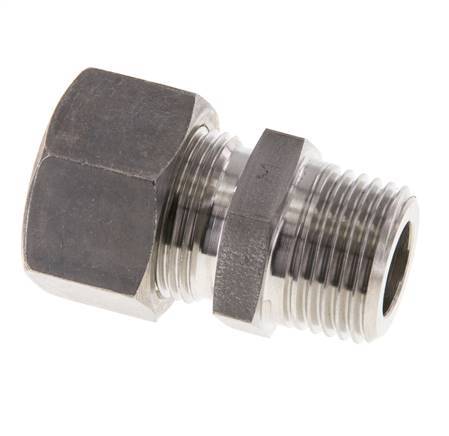 15L & R1/2'' Stainless Steel Straight Compression Fitting with Male Threads 315 bar ISO 8434-1