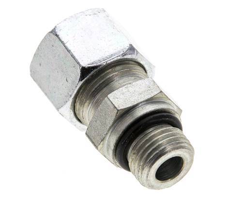 12L & UNF 9/16''-18 Zink plated Steel Straight Cutting Fitting with Male Threads 315 bar ISO 8434-1