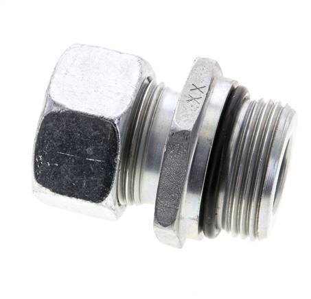 22L & UN 1-5/16''-12 Zink plated Steel Straight Cutting Fitting with Male Threads 160 bar ISO 8434-1