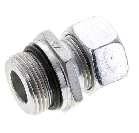 22L & UN 1-5/16''-12 Zink plated Steel Straight Cutting Fitting with Male Threads 160 bar ISO 8434-1