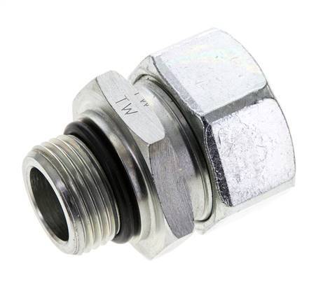 28L & UN 1-1/16''-12 Zink plated Steel Straight Cutting Fitting with Male Threads 160 bar ISO 8434-1