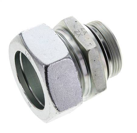 42L & UN 1-5/8''-12 Zink plated Steel Straight Cutting Fitting with Male Threads 160 bar ISO 8434-1