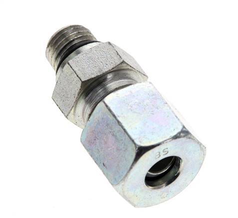 8S & UNF 7/16''-20 Zink plated Steel Straight Cutting Fitting with Male Threads 630 bar ISO 8434-1