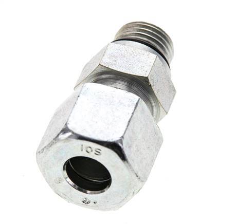 10S & UNF 9/16''-18 Zink plated Steel Straight Cutting Fitting with Male Threads 630 bar ISO 8434-1