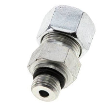 12S & UNF 9/16''-18 Zink plated Steel Straight Cutting Fitting with Male Threads 630 bar ISO 8434-1