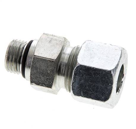 12S & UNF 9/16''-18 Zink plated Steel Straight Cutting Fitting with Male Threads 630 bar ISO 8434-1