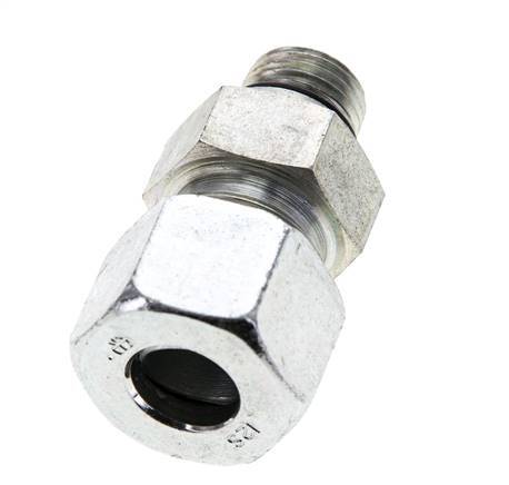 12S & UNF 9/16''-18 Zink plated Steel Straight Cutting Fitting with Male Threads 630 bar ISO 8434-1