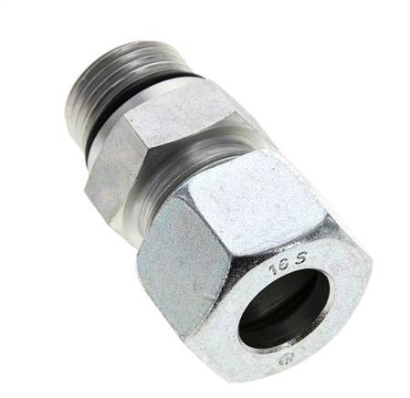 16S & UNF 7/8''-14 Zink plated Steel Straight Cutting Fitting with Male Threads 400 bar ISO 8434-1