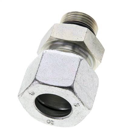 20S & UNF 7/8''-14 Zink plated Steel Straight Cutting Fitting with Male Threads 400 bar ISO 8434-1