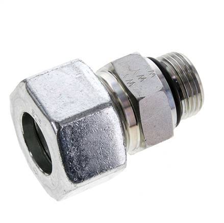 25S & UN 1-1/16''-12 Zink plated Steel Straight Cutting Fitting with Male Threads 400 bar ISO 8434-1