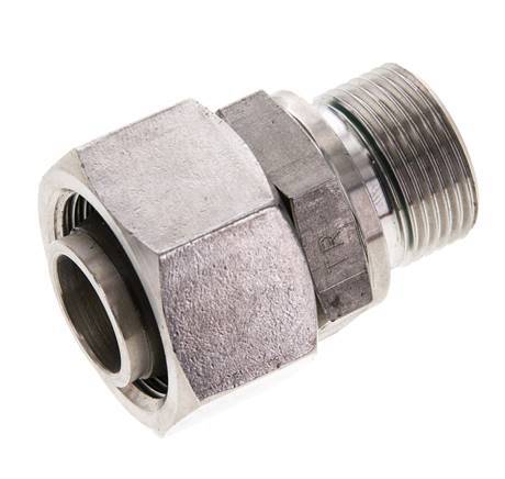18L & M22x1.5 Stainless Steel Straight Swivel with Male Threads 315 bar FKM Adjustable ISO 8434-1