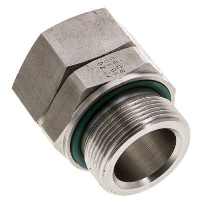 35L & M42x2 Stainless Steel Straight Swivel with Male Threads 160 bar FKM Adjustable ISO 8434-1