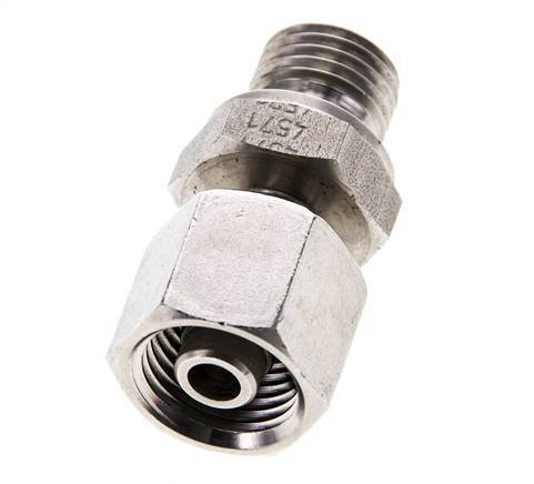 8S & M14x1.5 Stainless Steel Straight Swivel with Male Threads 630 bar FKM Adjustable ISO 8434-1