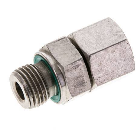 10S & M16x1.5 Stainless Steel Straight Swivel with Male Threads 630 bar FKM Adjustable ISO 8434-1