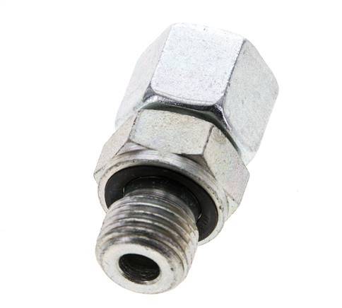 10L & M14x1.5 Zink plated Steel Straight Swivel with Male Threads 315 bar NBR O-ring Sealing Cone Adjustable ISO 8434-1