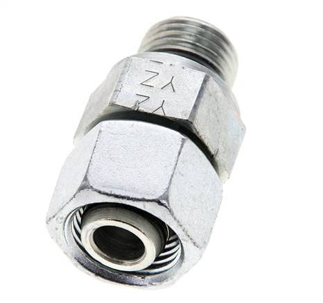 12L & M16x1.5 Zink plated Steel Straight Swivel with Male Threads 315 bar NBR O-ring Sealing Cone Adjustable ISO 8434-1