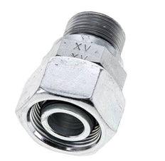 18L & M22x1.5 Zink plated Steel Straight Swivel with Male Threads 315 bar NBR O-ring Sealing Cone Adjustable ISO 8434-1