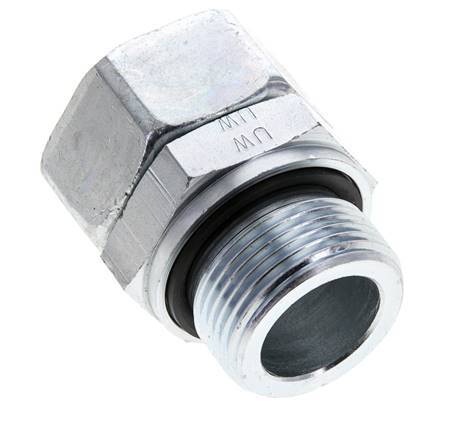 28L & M33x2 Zink plated Steel Straight Swivel with Male Threads 160 bar NBR O-ring Sealing Cone Adjustable ISO 8434-1